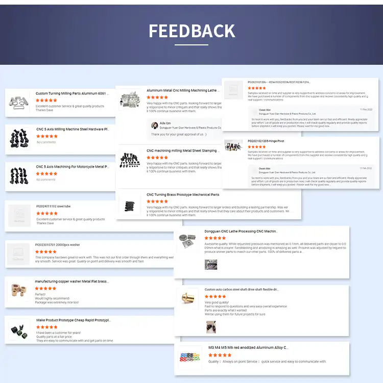 Custom CNC Machining Services Feedback