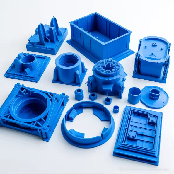Blauer 3D-Druck-Produktkoffer