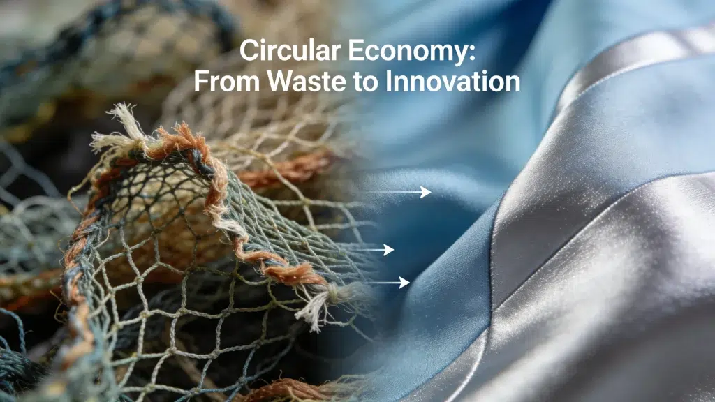 recycled nylon fishing nets and high tech fabric transformation