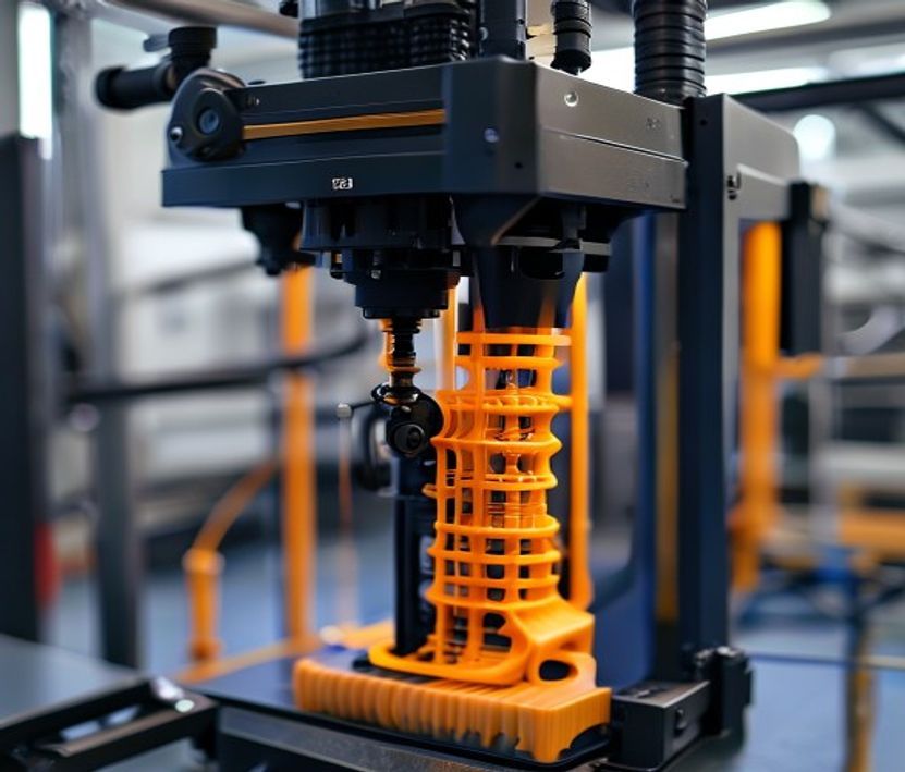 FDM 3D printing extrusion process — Nylon Plastic