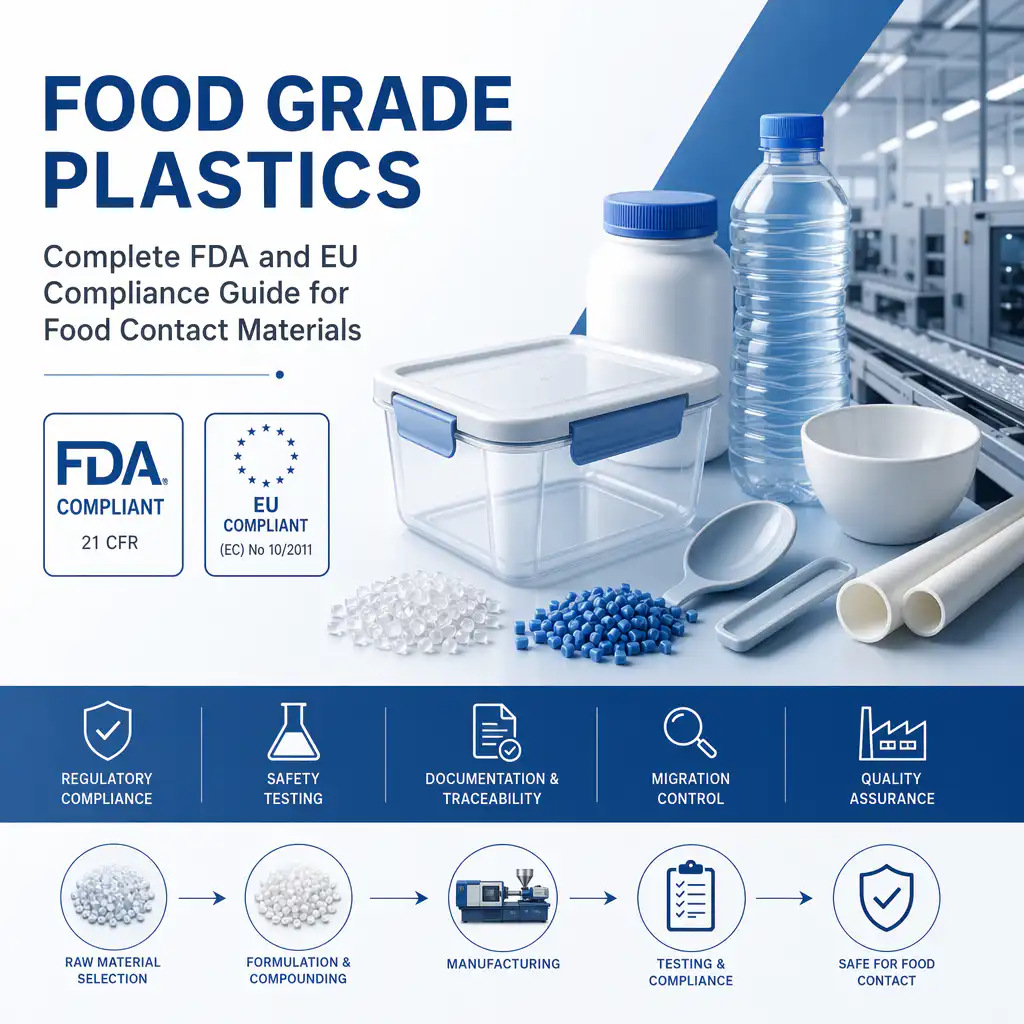 Food Grade Plastics — Complete FDA and EU Compliance Guide for Food Contact Materials Food Grade Plastics — Complete FDA and EU Compliance Guide for Food Co