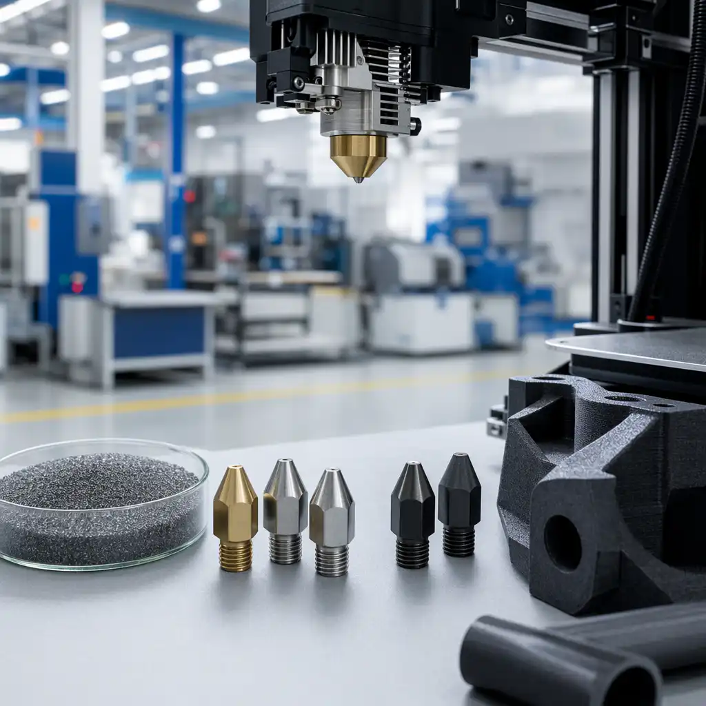 How to Choose the Right 3D Printing Nozzle Material for Abrasive Filaments How to Choose the Right 3D Printing Nozzle Material for Abrasive Filam