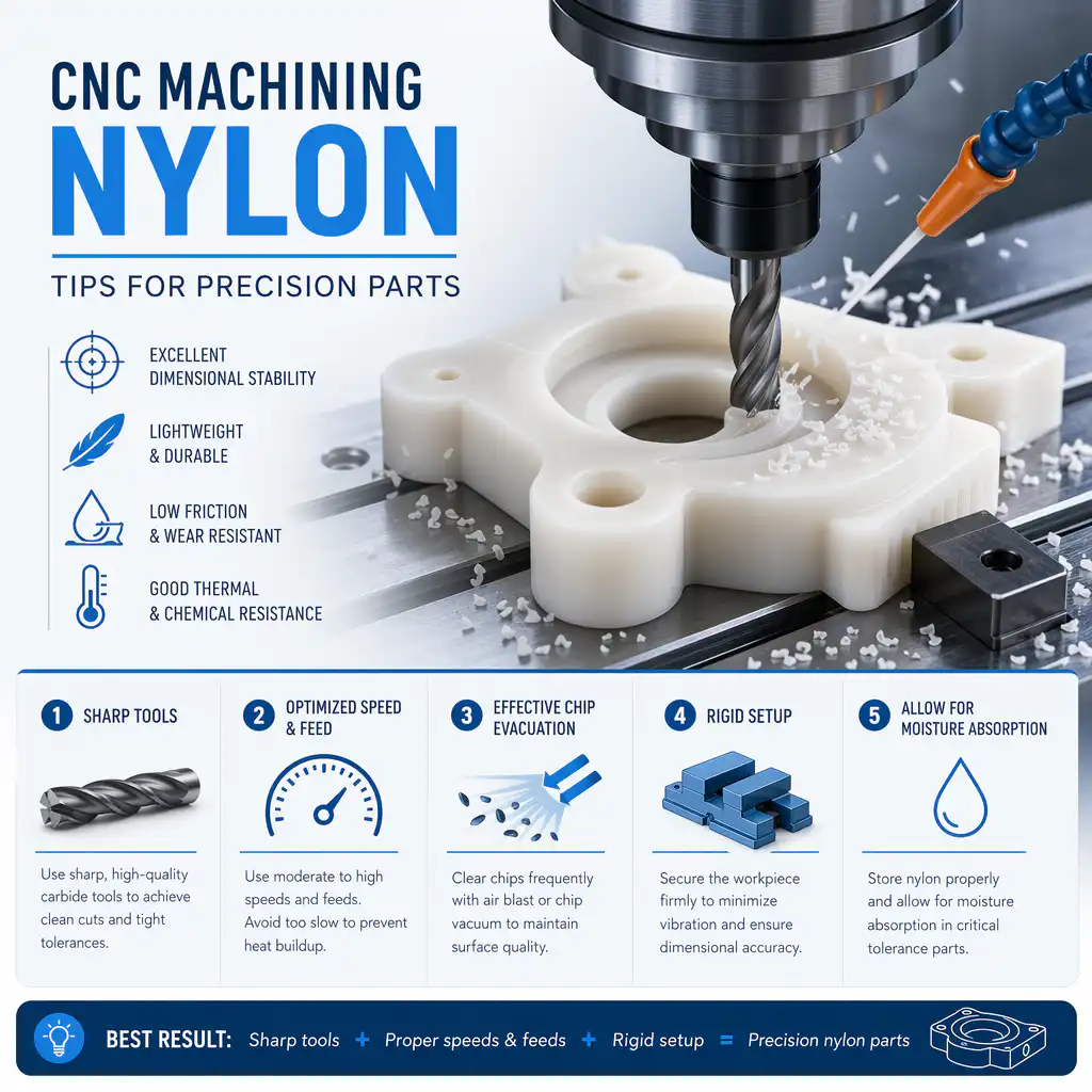 Mecanizado CNC de nylon - Consejos para piezas de precisión
