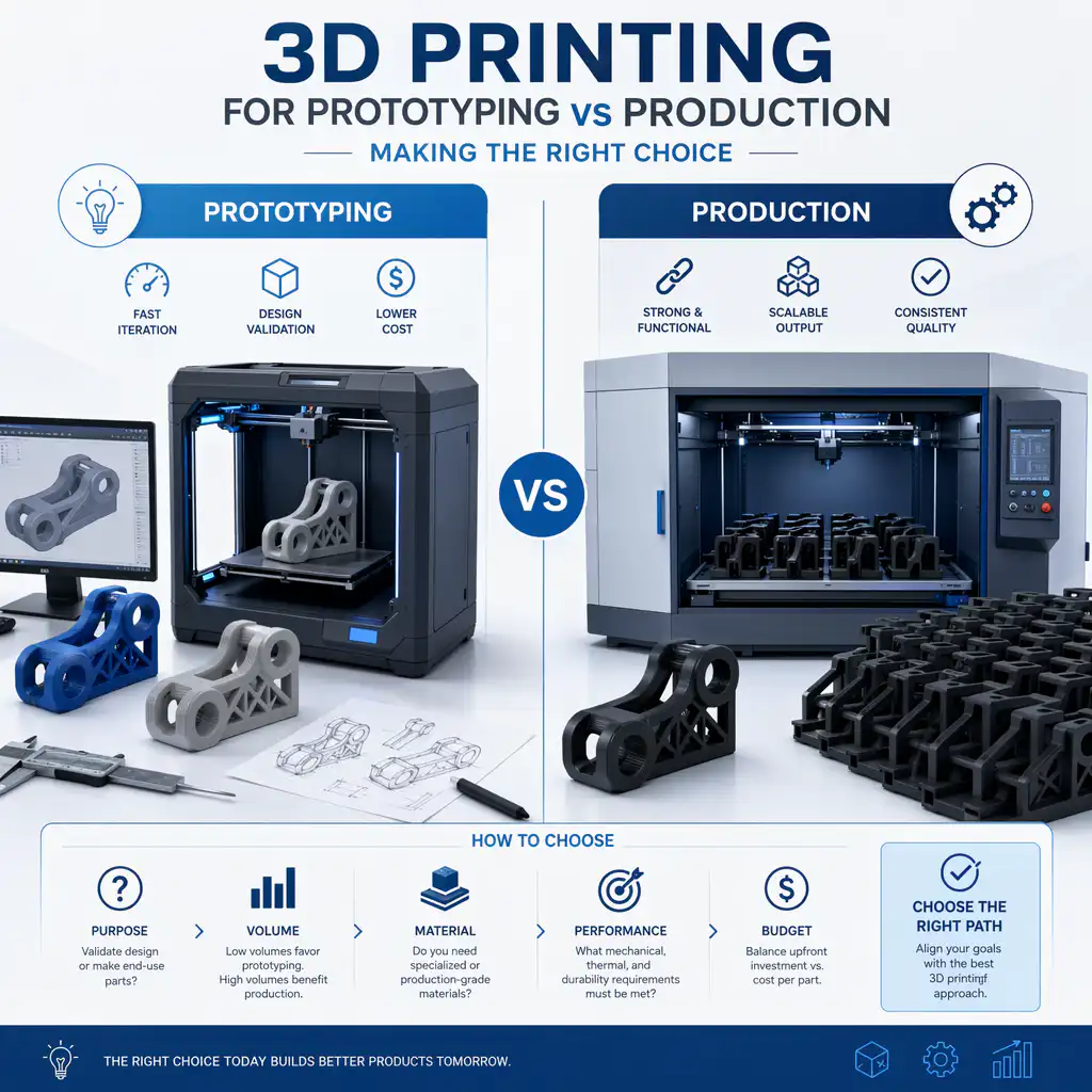 3D Printing for Prototyping vs Production — Making the Right Choice