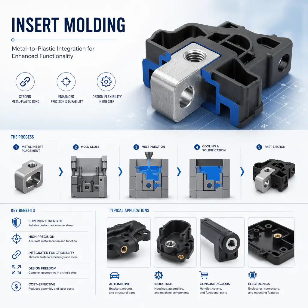 인서트 몰딩 - 기능 향상을 위한 금속과 플라스틱 통합 Insert Molding — Metal-to-Plastic Integration for Enhanced Functionali
