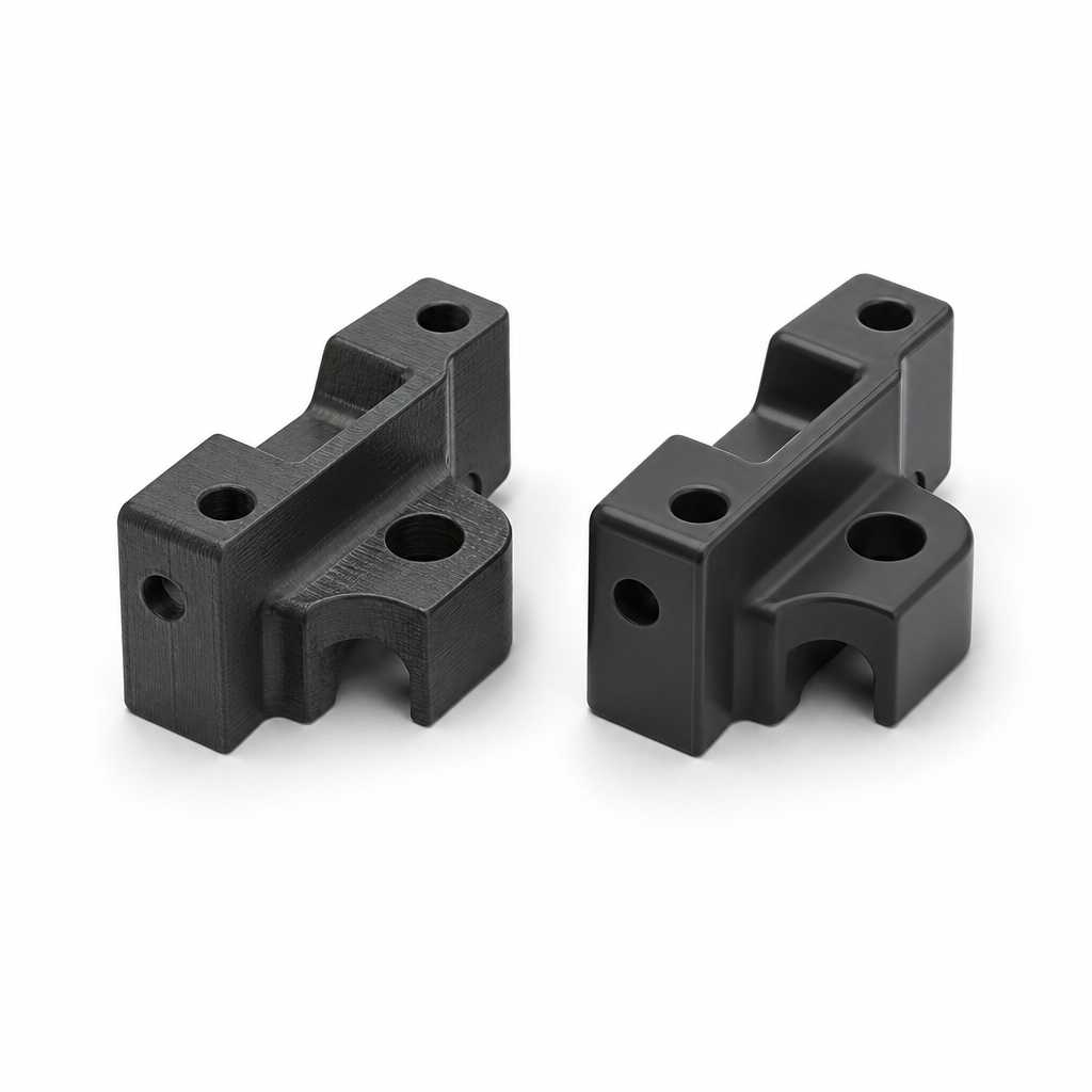 CNC machined versus injection molded plastic parts comparison