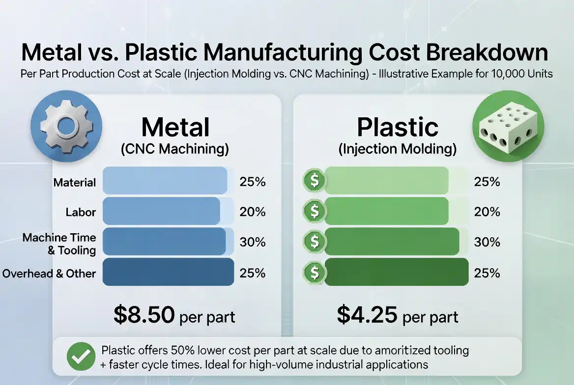 Metal-to-Plastic Conversion: Complete Guide to Replacing Metal Parts with Engineering Plastics PEEK PPS PA66 POM material selection decision flowchart for engineering applications