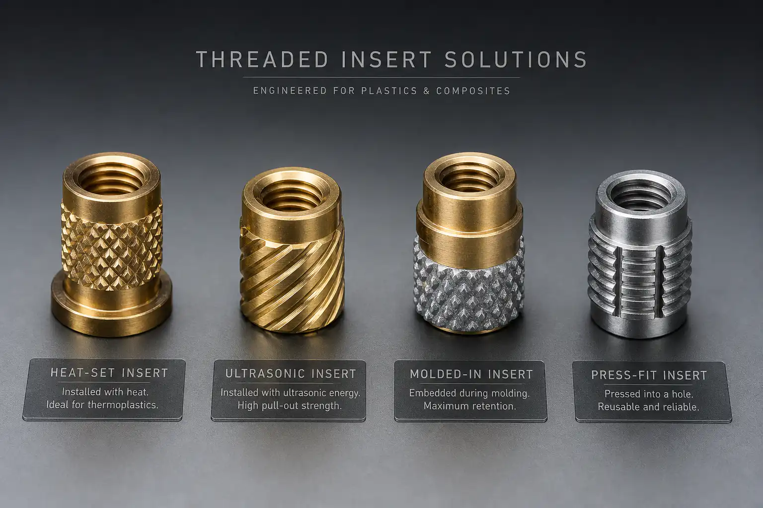 Threaded Inserts for Plastic Injection Molding: Complete Design and Selection Guide types