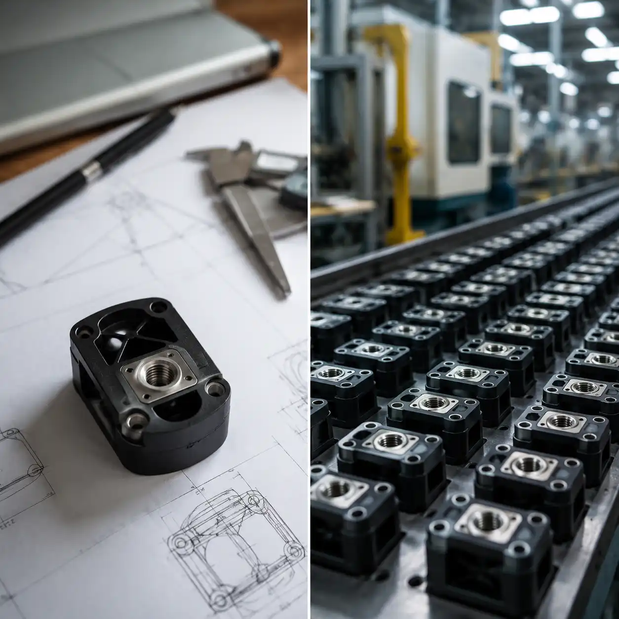 Insert Molding: Complete Guide to Process, Design and Applications Low-volume prototype vs mass production insert molding comparison