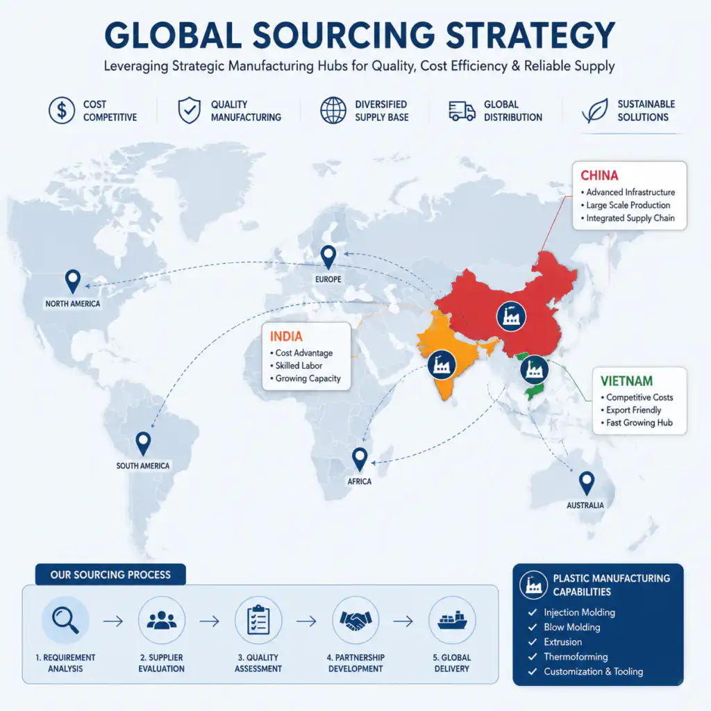 China vs Vietnam vs India Plastic Manufacturing: Complete Sourcing Comparison for Importers nylon china vietnam india plastic manufacturing comparison 0