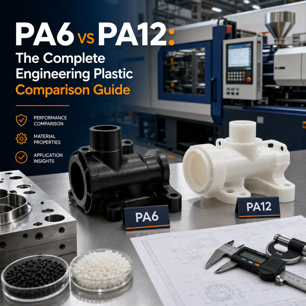 Professional industrial photograph: PA6 vs PA12: The Complete Engineering Plasti