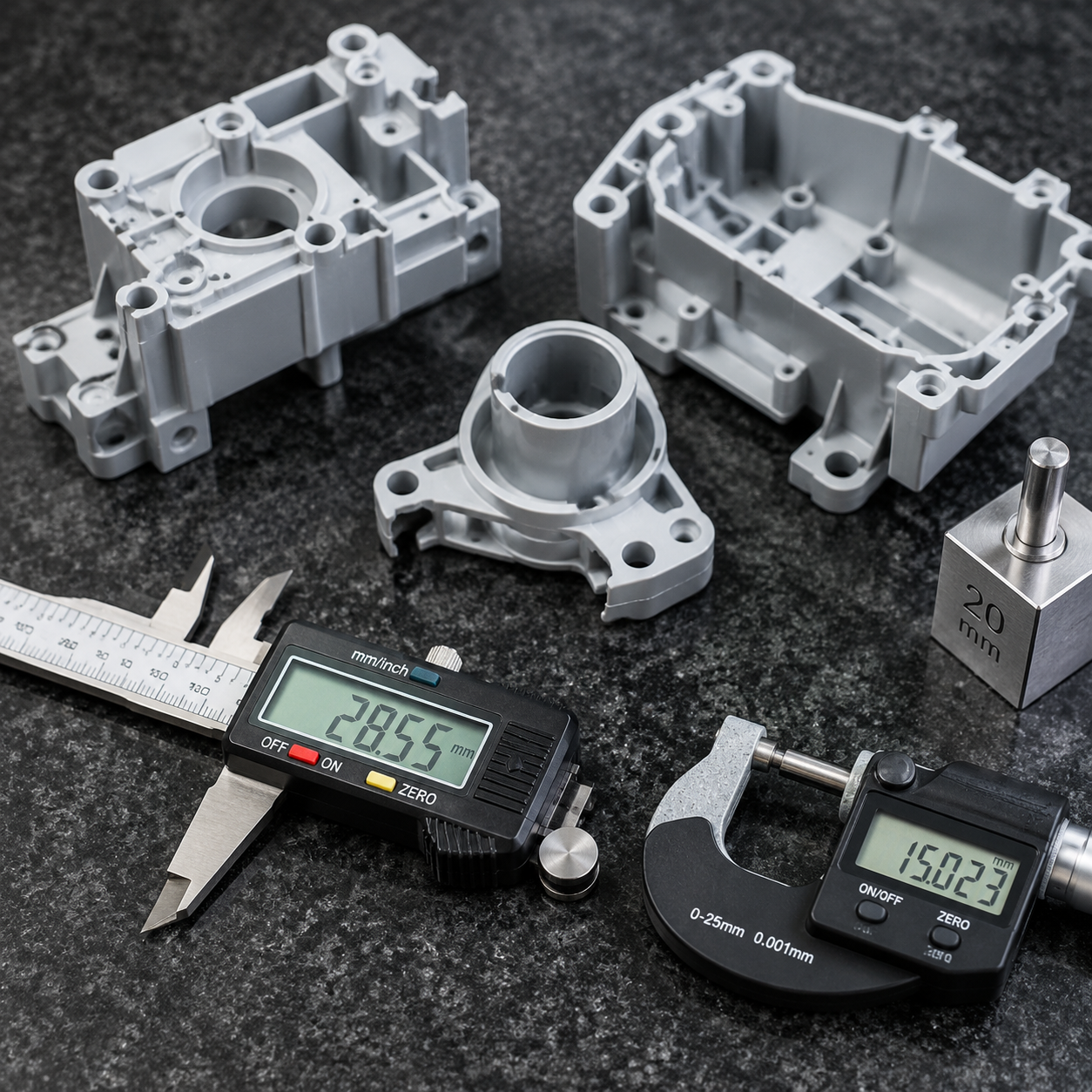 Engineering Tolerance Guide for Plastic Parts: Design Standards and Best Practices Precision plastic parts with tolerance measurement tools