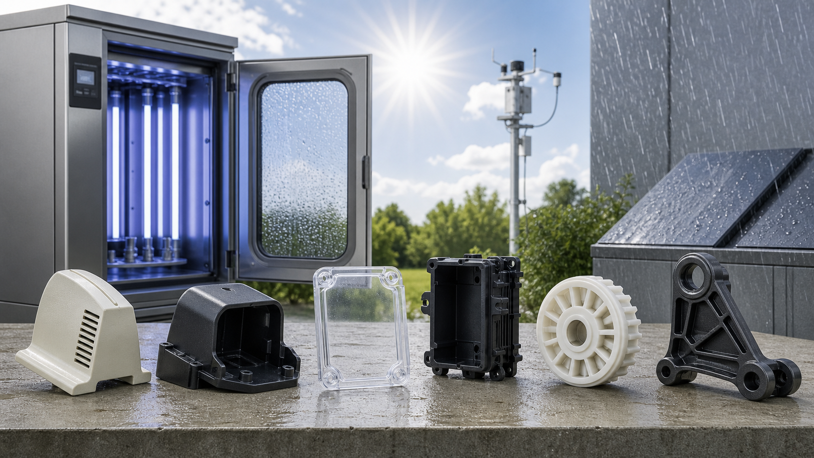 UV and Weather-Resistant Plastics for Outdoor Parts UV and weather-resistant plastic material comparison
