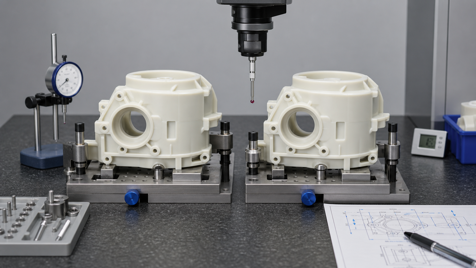 Dimensional inspection of nylon parts after annealing