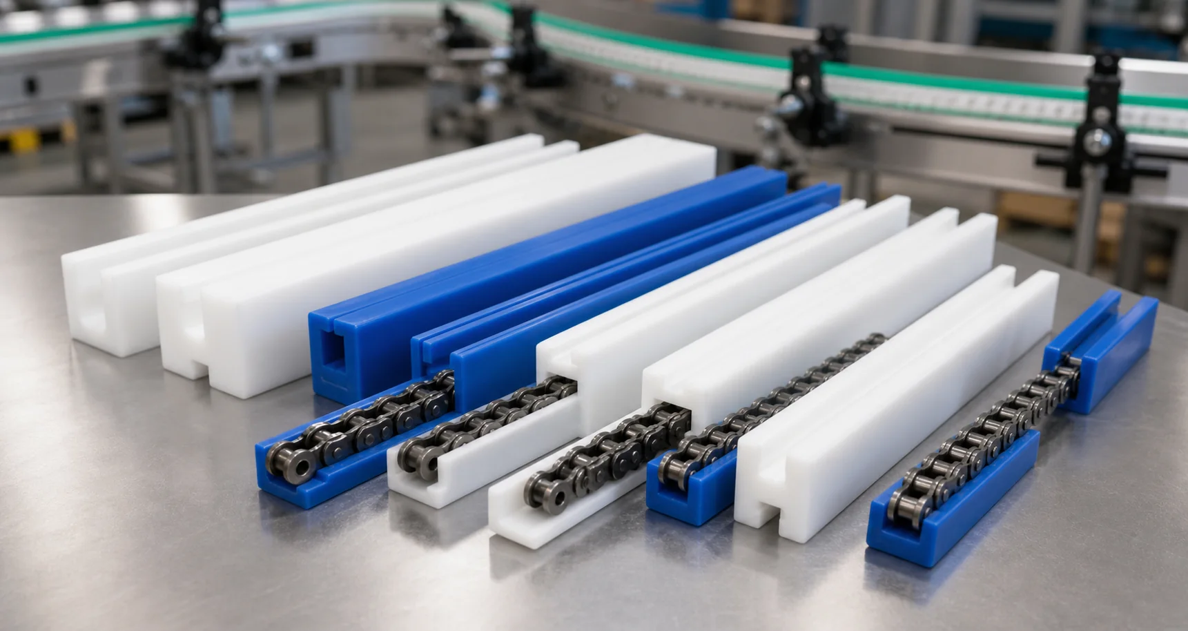 Plastic Chain Guides Manufacturer: Profiles, Materials and RFQ Guide Custom UHMW plastic chain guides and guide rail profiles with compatible roller chains