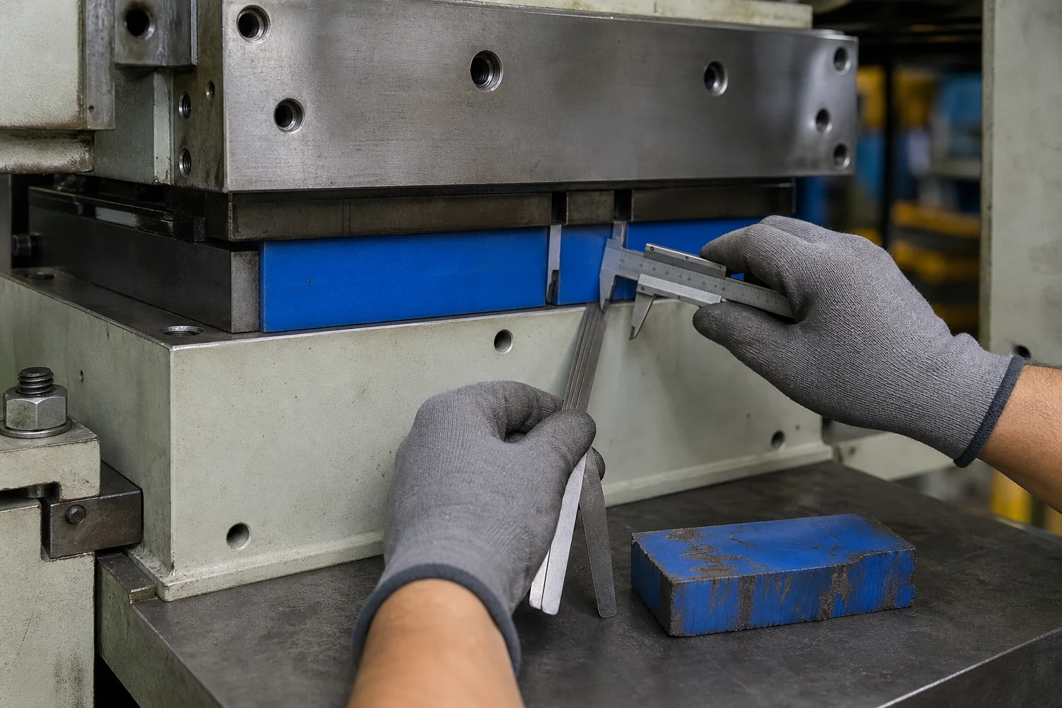 Plastic Wear Pads Manufacturer: Materials, Design and RFQ Guide Installed plastic wear pad thickness and running clearance inspection on industrial equipment