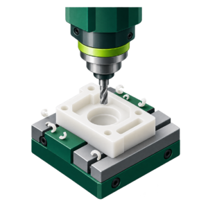 Illustration of CNC machining a low-volume plastic prototype