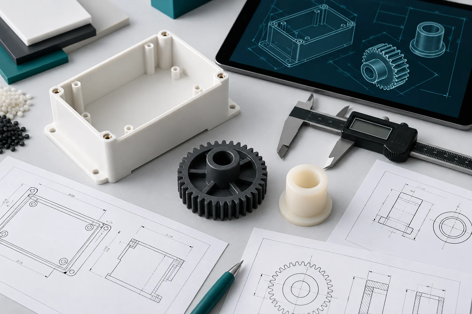 Home Illustrative drawings and plastic parts for quotation preparation