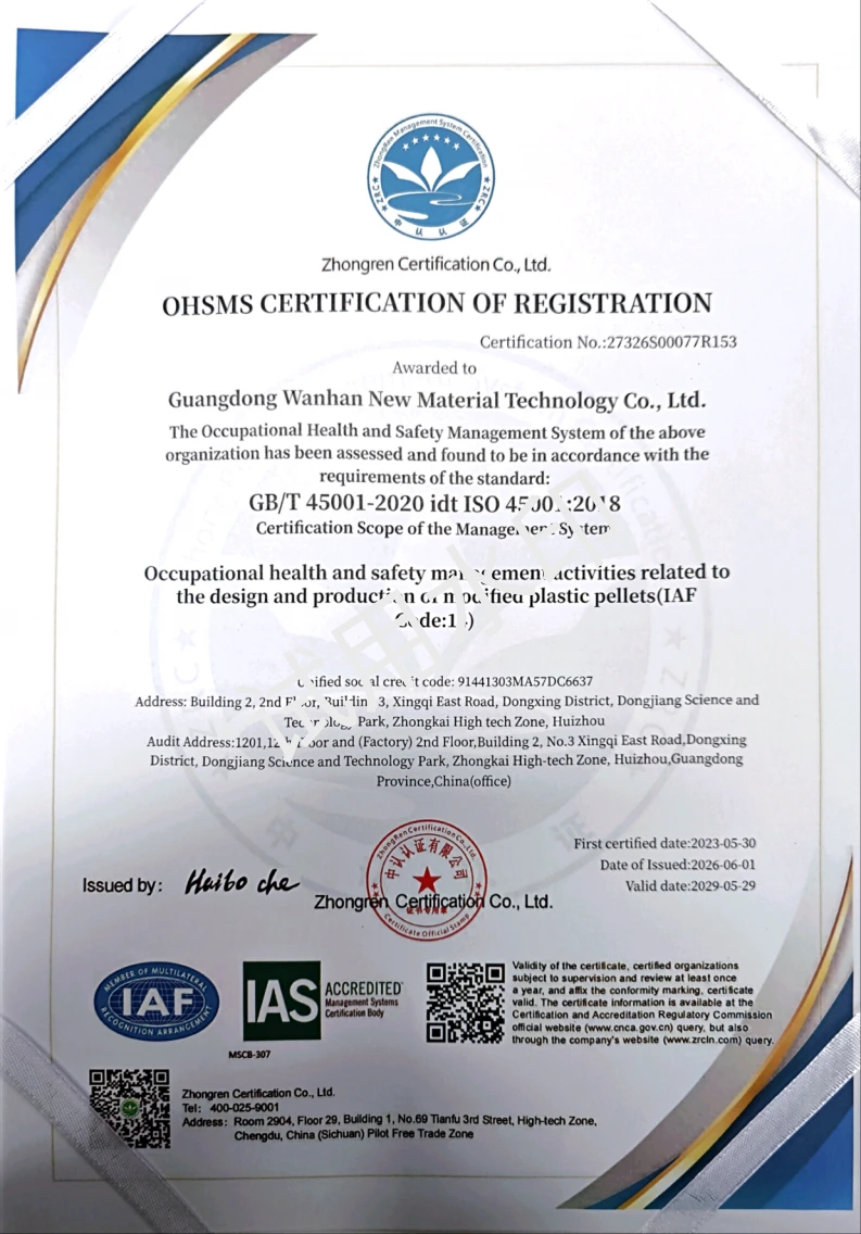 ISO 45001 certificate for the cooperating factory; open PDF for entity and scope