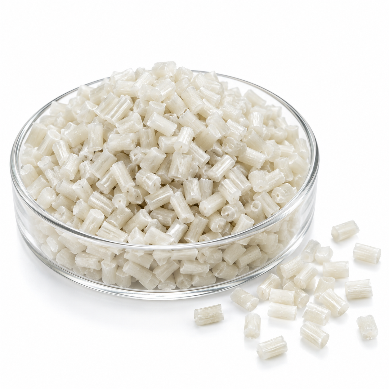 PA66 GF10 Glass Fiber Reinforced Nylon 66 Pellets — 1 PA66 GF10 pellet product image on a white background