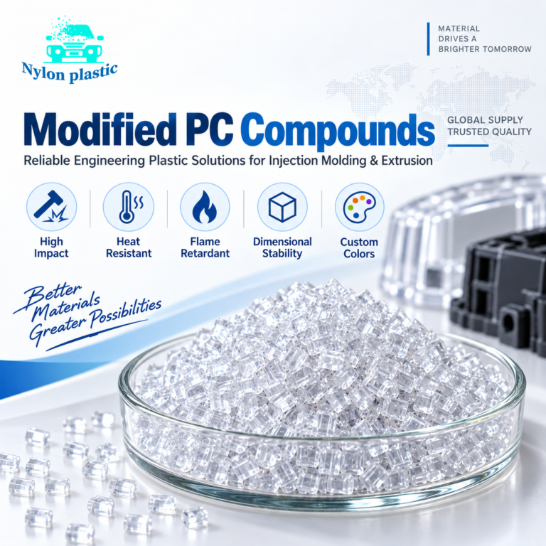PC Polycarbonate Resin Pellets PC polycarbonate compound overview with Nylon Plastic branding